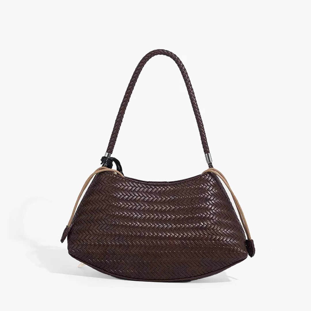 Alya Woven Crescent Shoulder Bag