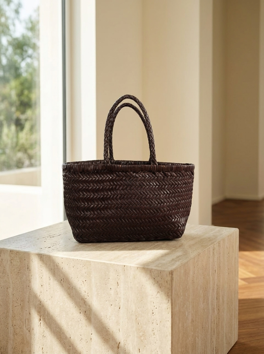 Anais Handwoven Leather Tote Bag