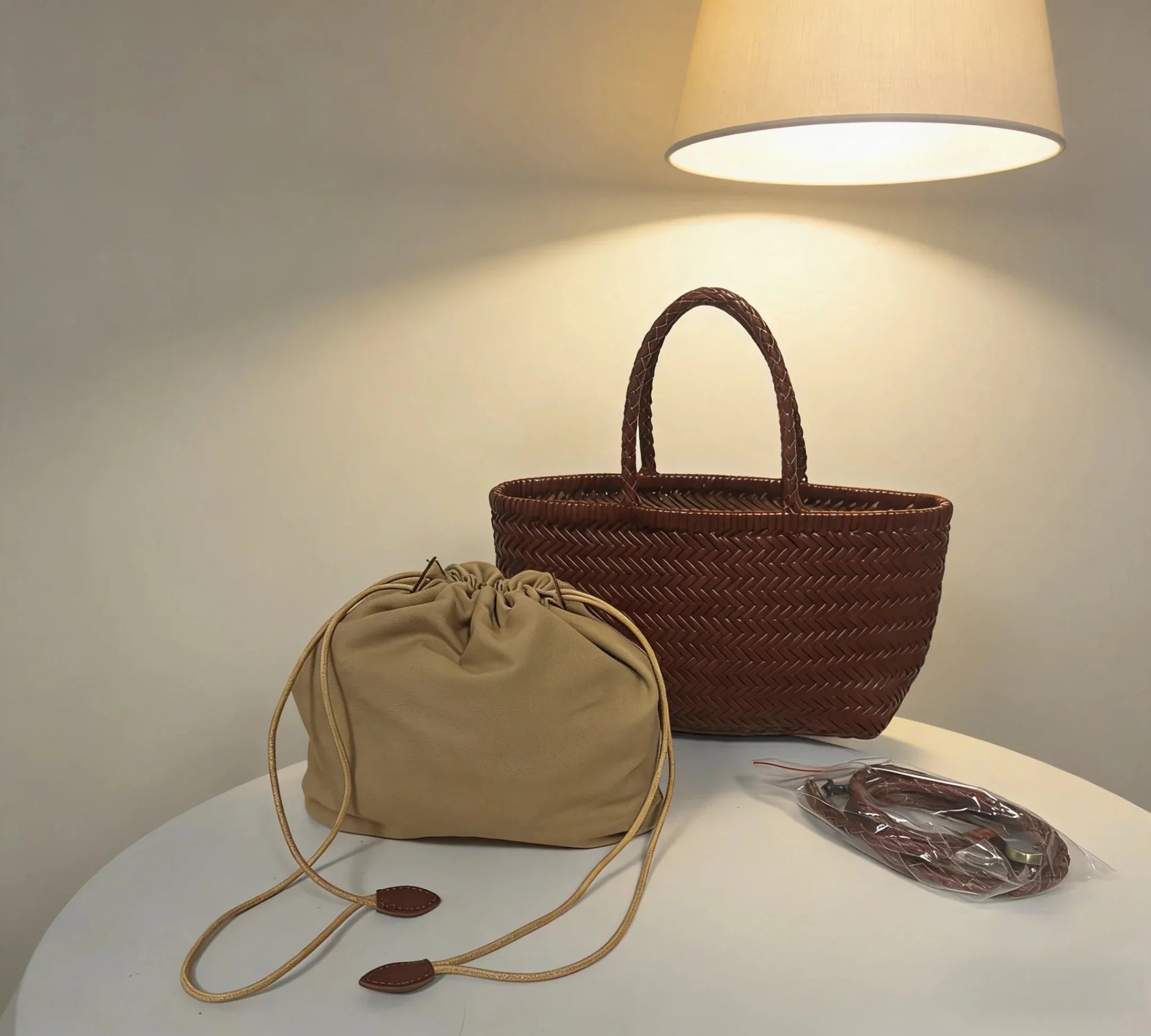Anais Handwoven Leather Tote Bag