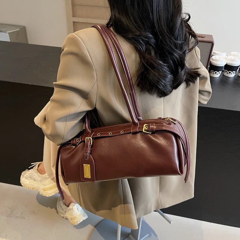 Audrey Vintage Barrel Shoulder Bag