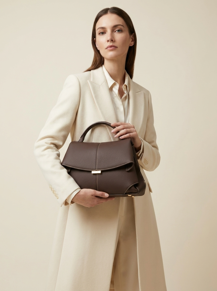 Aveline Structured Leather Handbag
