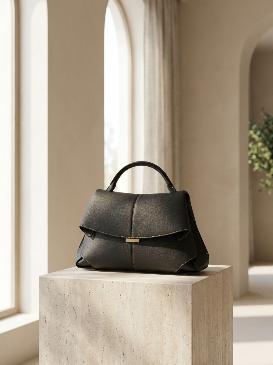 Aveline Structured Leather Handbag
