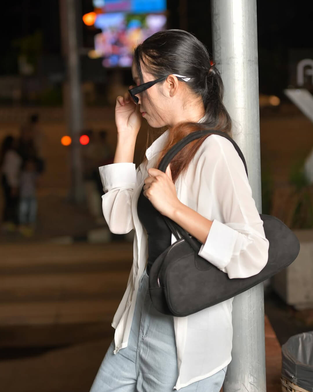 Aveline Suede Shoulder Handbag