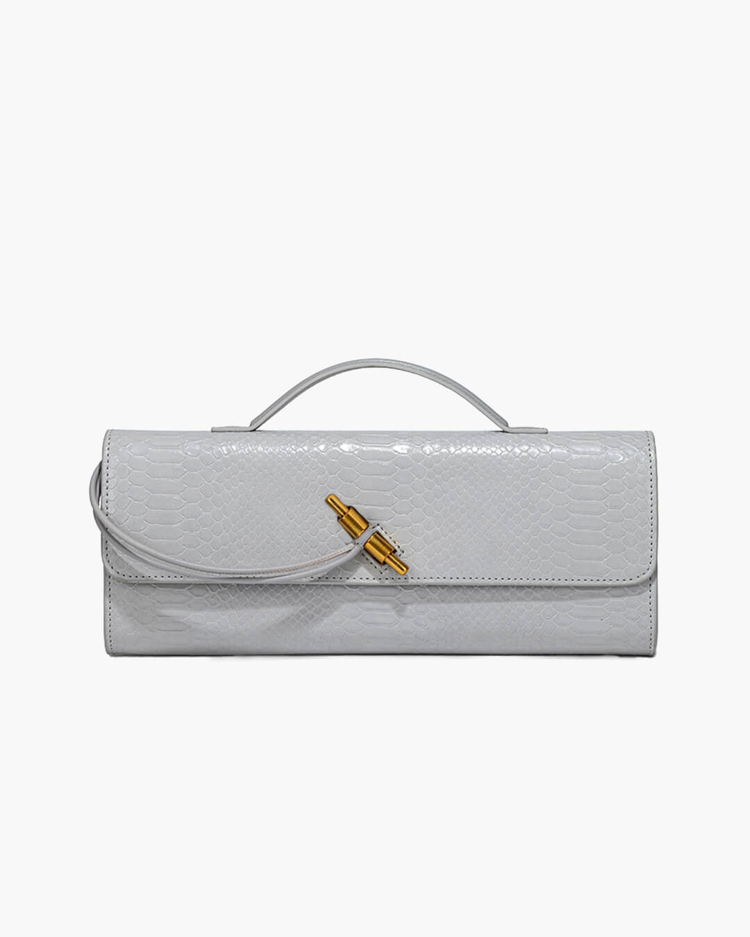Bianca Croc-Embossed Evening Bag