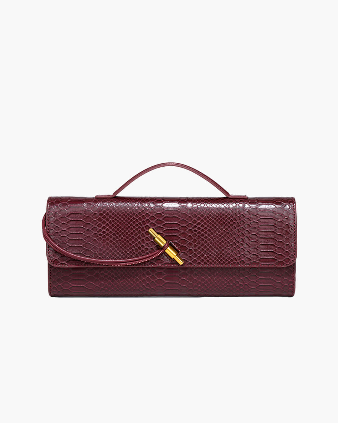 Bianca Croc-Embossed Evening Bag