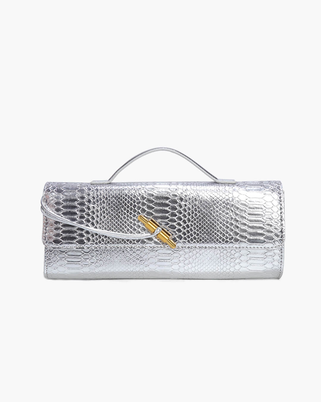 Bianca Croc-Embossed Evening Bag