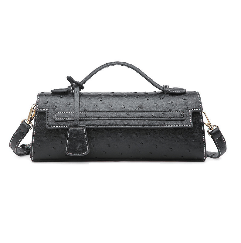 Bianca Ostrich Embossed Evening Clutch