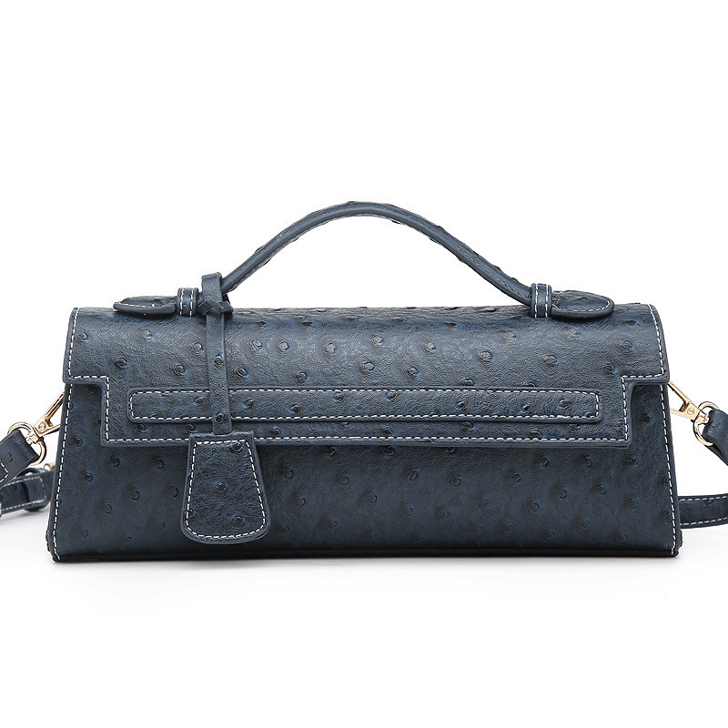 Bianca Ostrich Embossed Evening Clutch