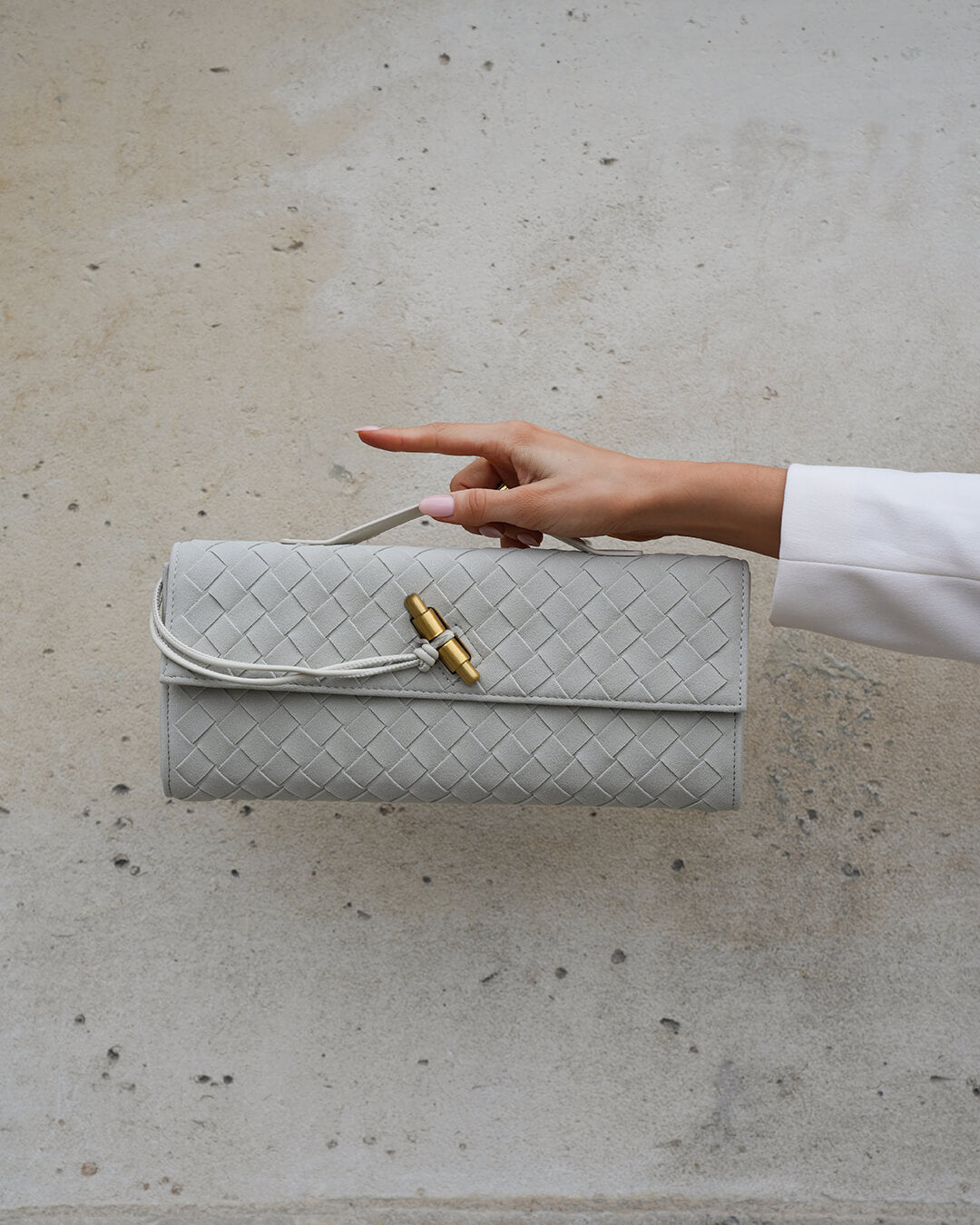 Bianca Woven Crossbody Clutch Bag