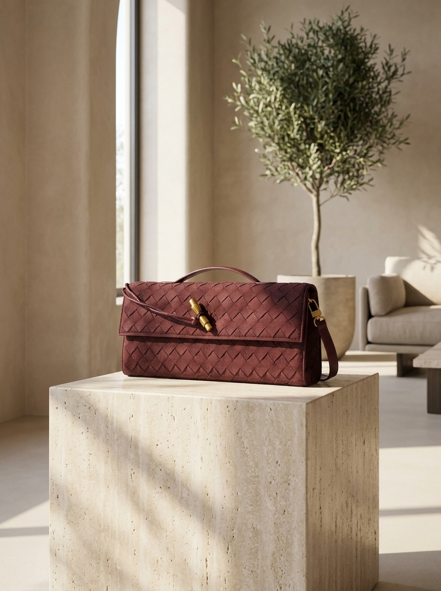 Bianca Woven Crossbody Clutch Bag