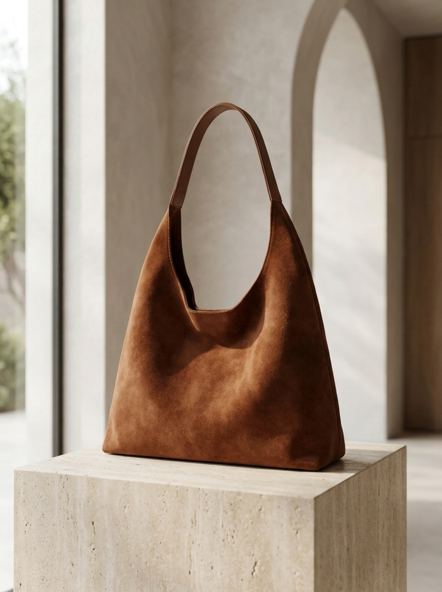 Celeste Suede Slouch Tote Bag