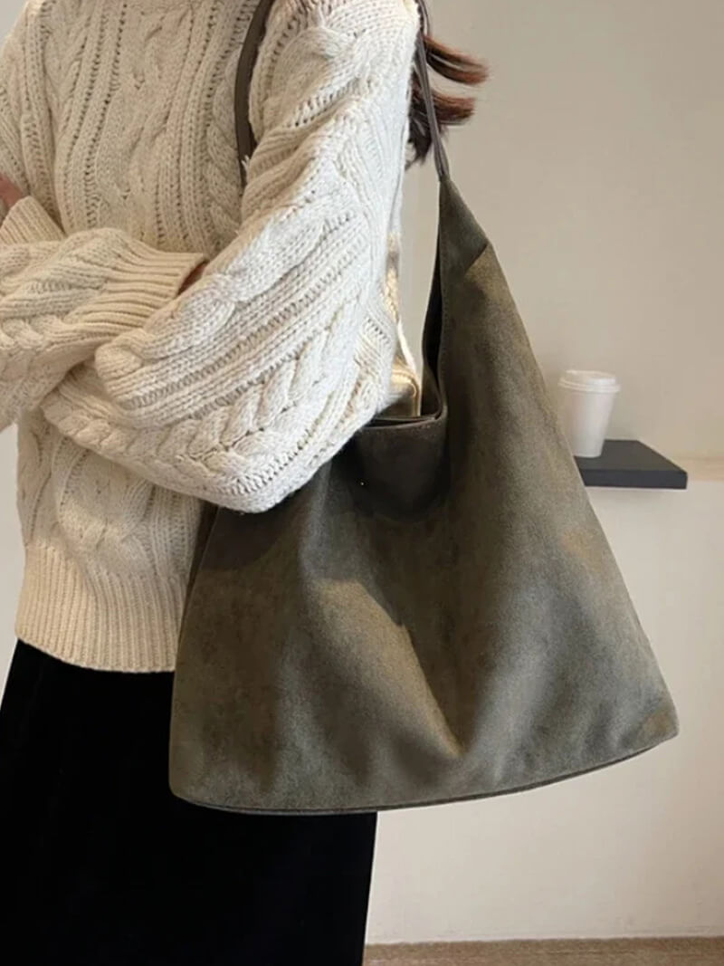 Celeste Suede Slouch Tote Bag