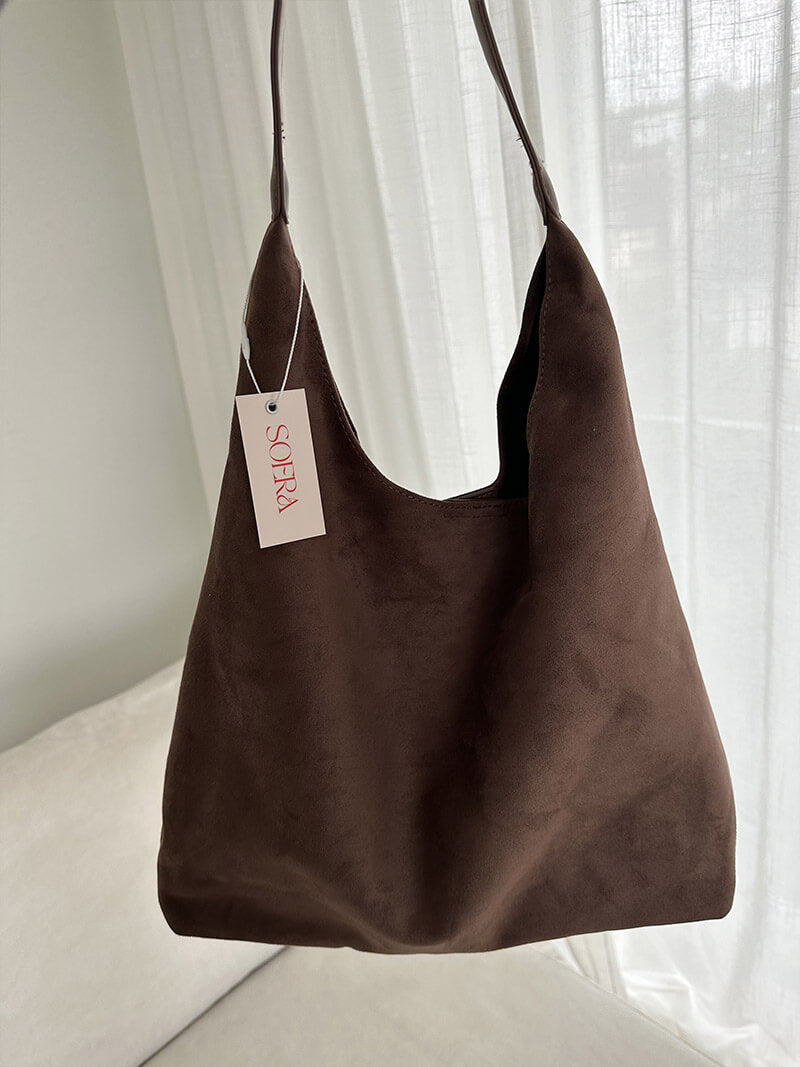 Celeste Suede Slouch Tote Bag