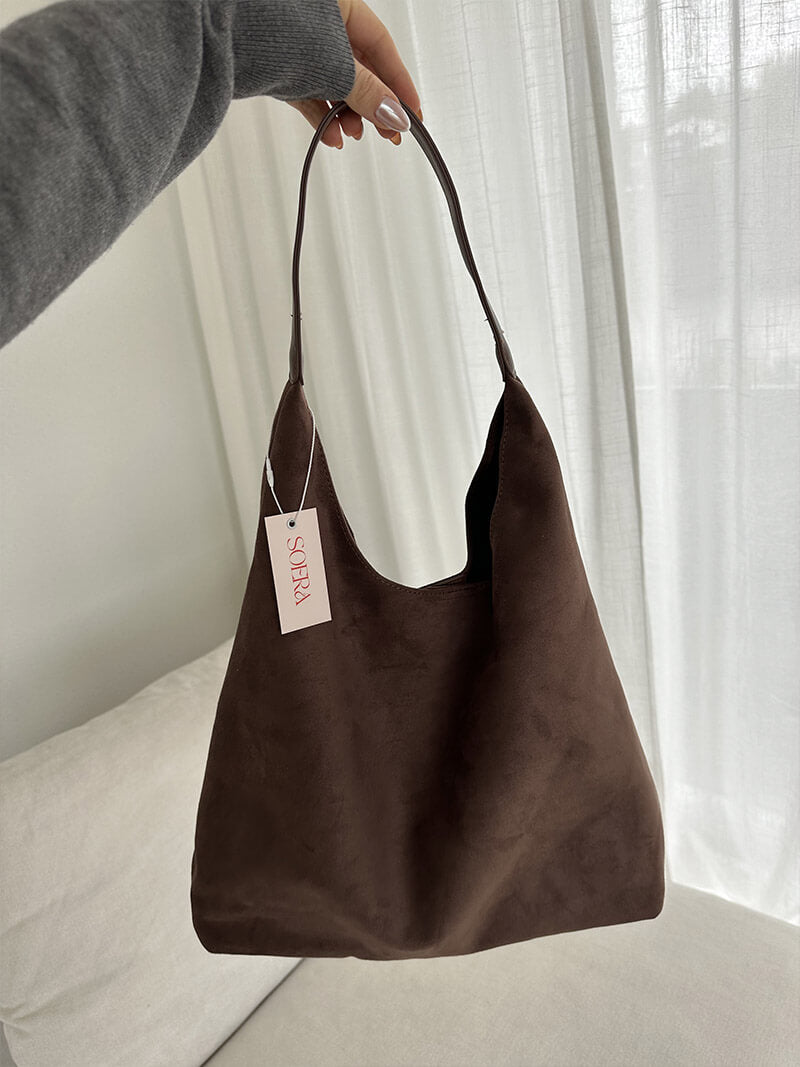 Celeste Suede Slouch Tote Bag