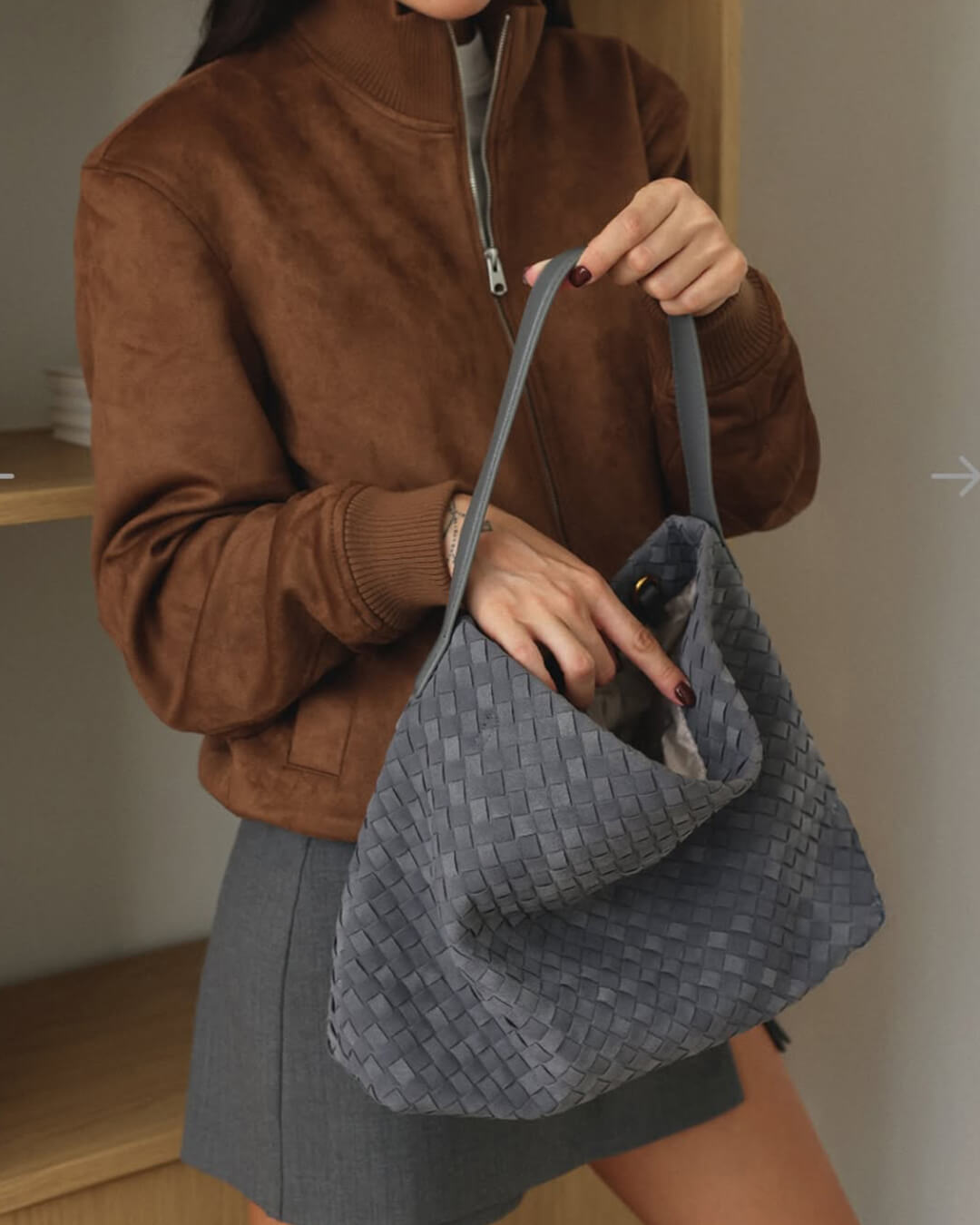 Chelsea Woven Hobo Tote Bag