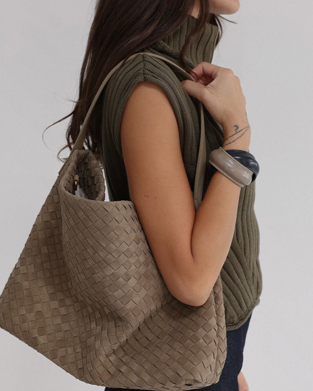 Chelsea Woven Hobo Tote Bag