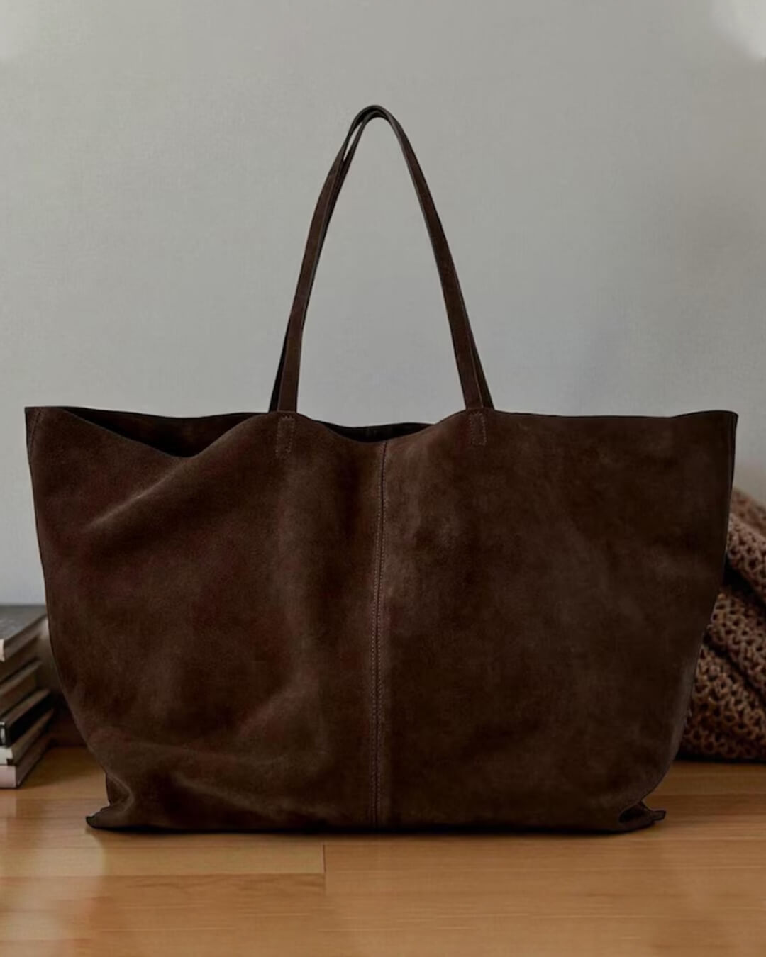 Cynthia Oversized Suede Tote Bag