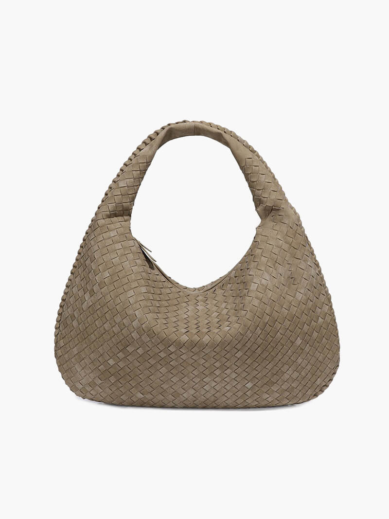 Elara Woven Hobo Handbag
