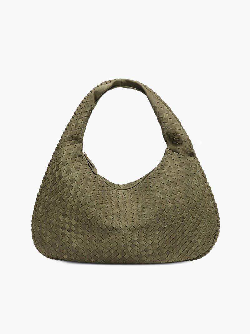 Elara Woven Hobo Handbag