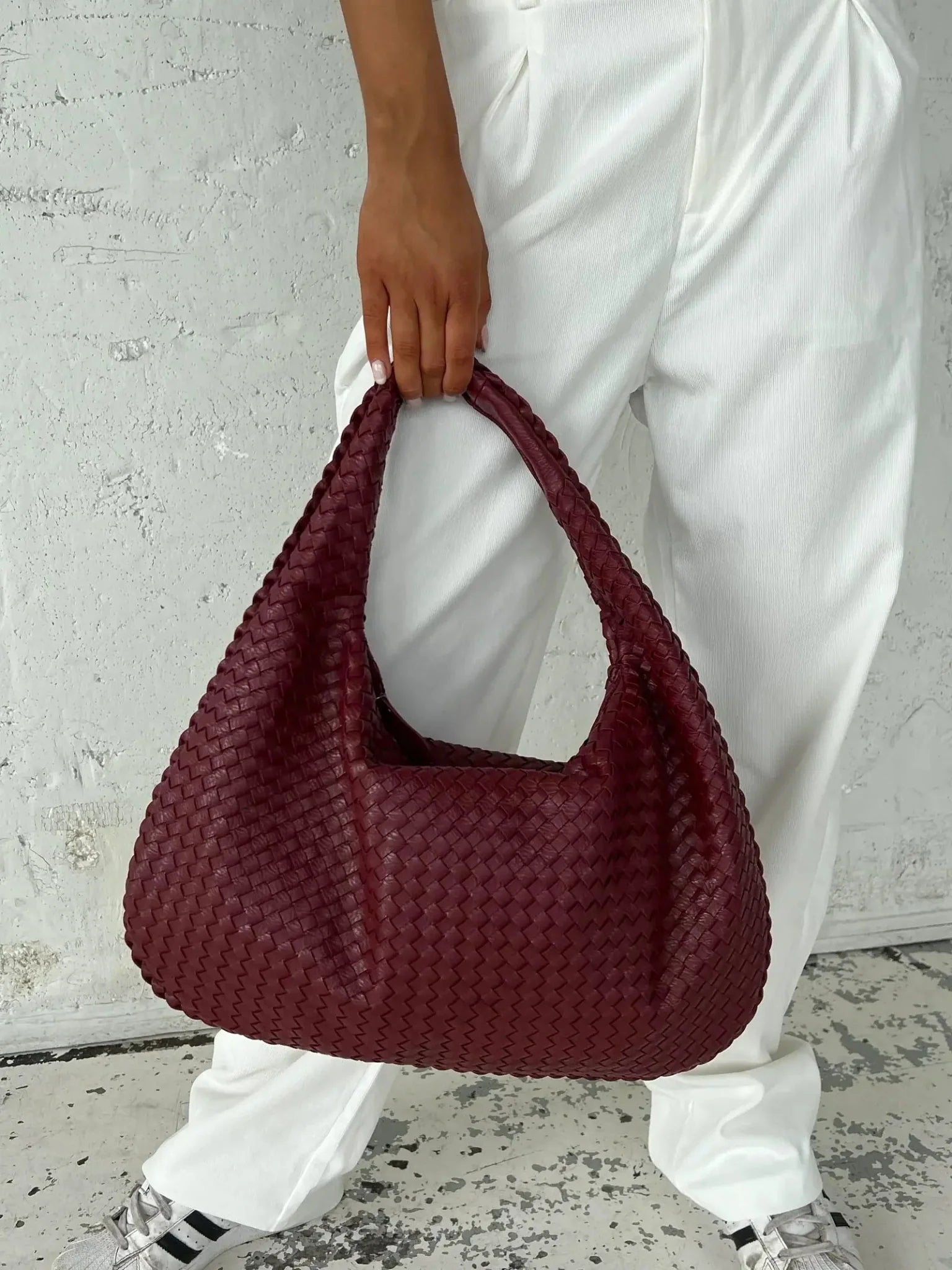 Isabella Woven Hobo Shoulder Bag