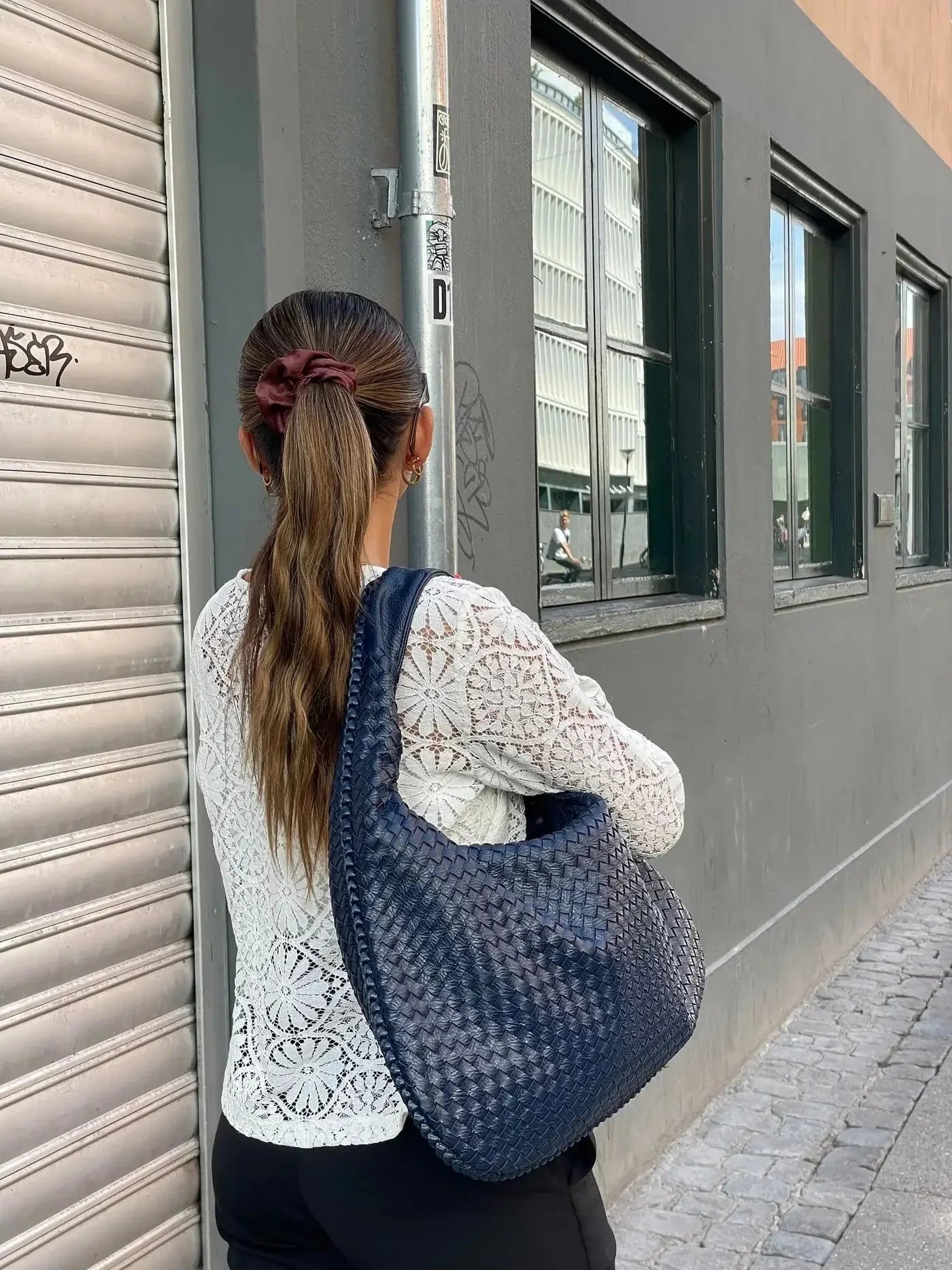 Isabella Woven Hobo Shoulder Bag