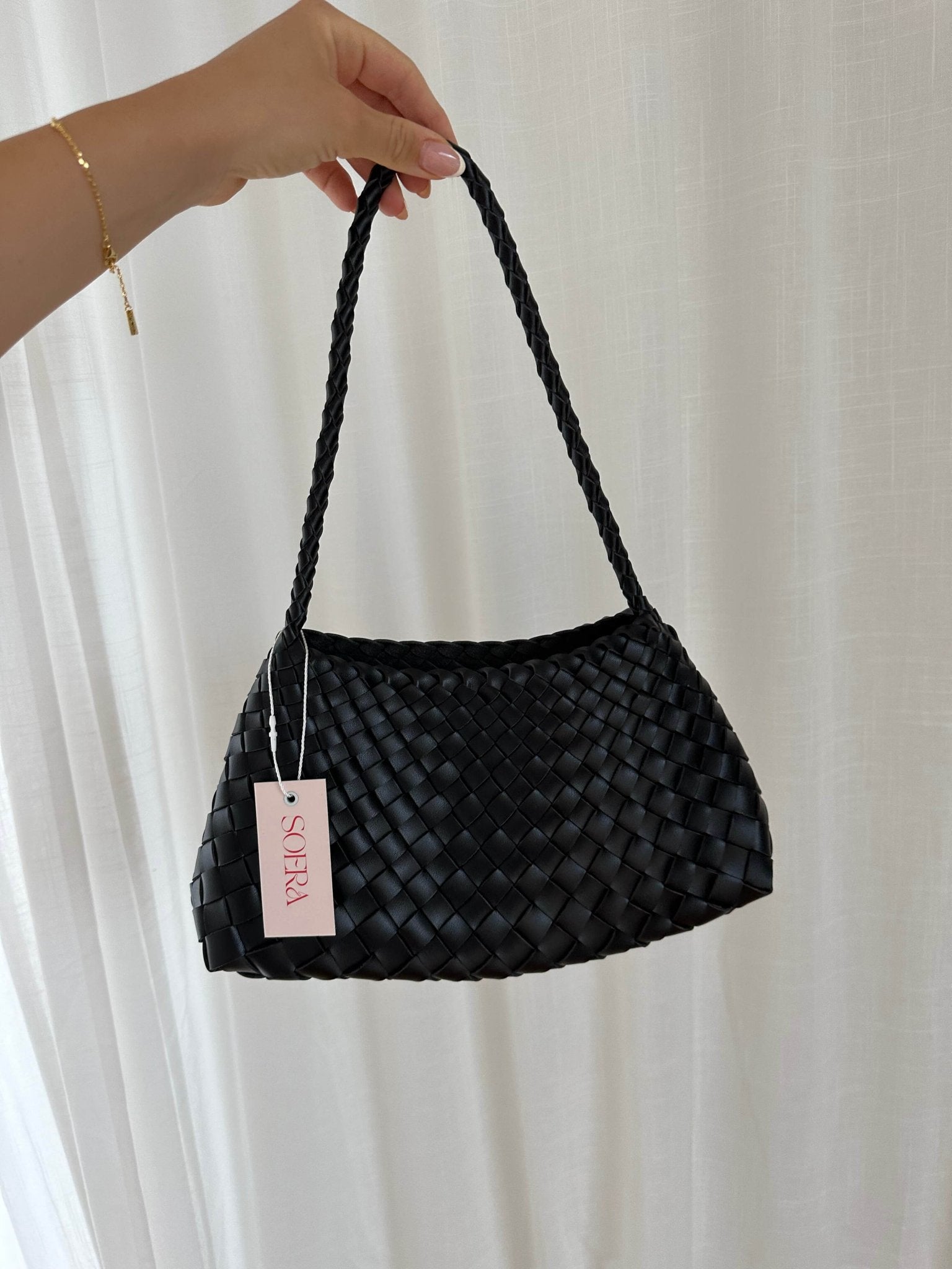 Madeleine Woven Shoulder Handbag