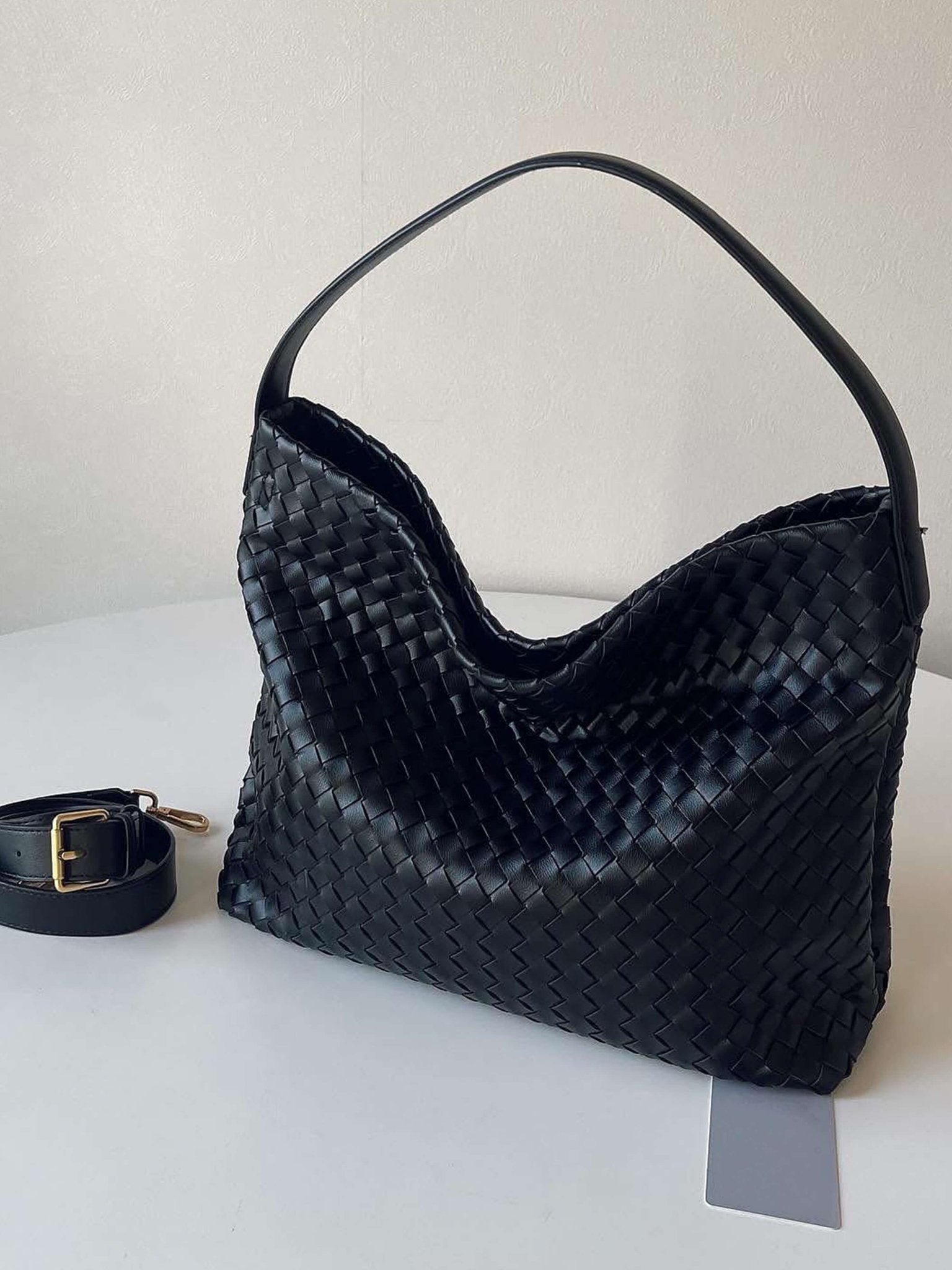 Margaret Woven Hobo Tote Bag
