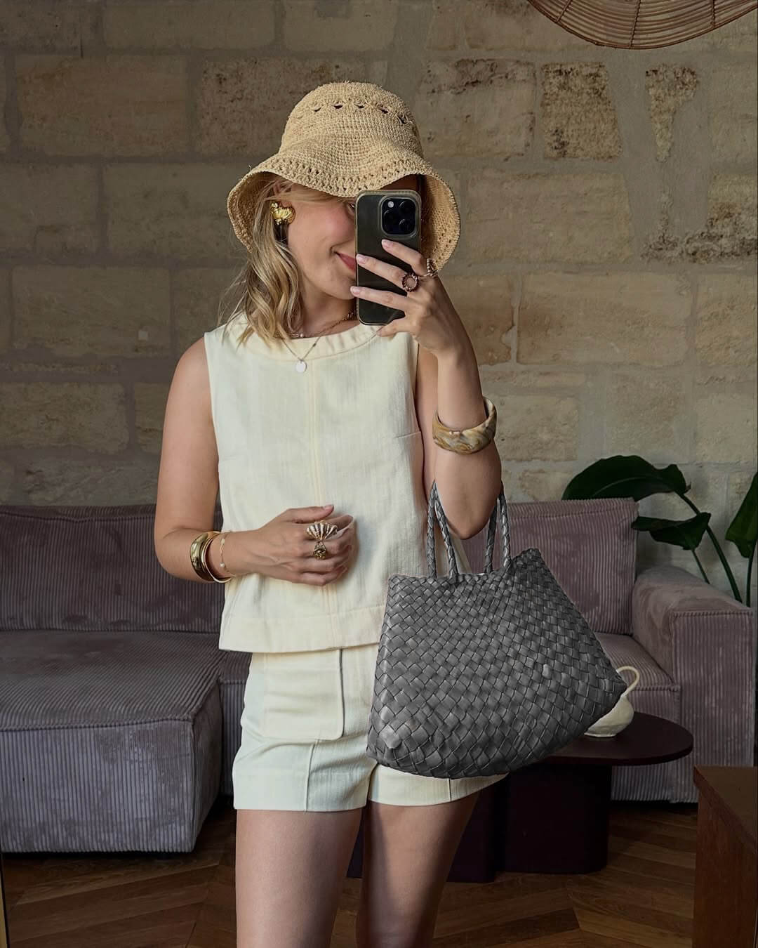 Marissa Oversized Woven Tote Bag