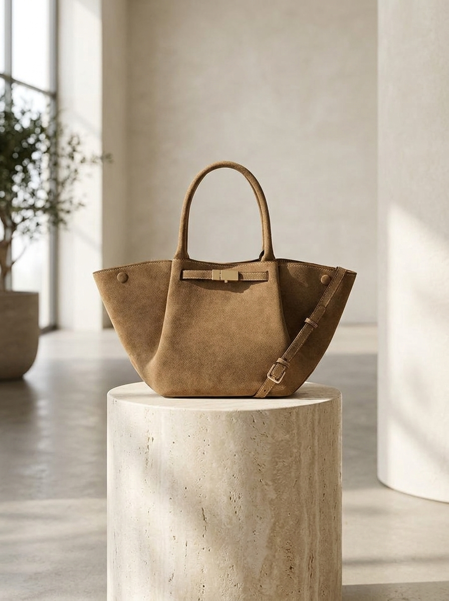 Melanie Suede Tote Handbag
