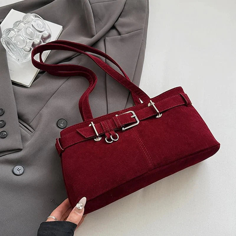 Nora Vintage Suede Shoulder Bag