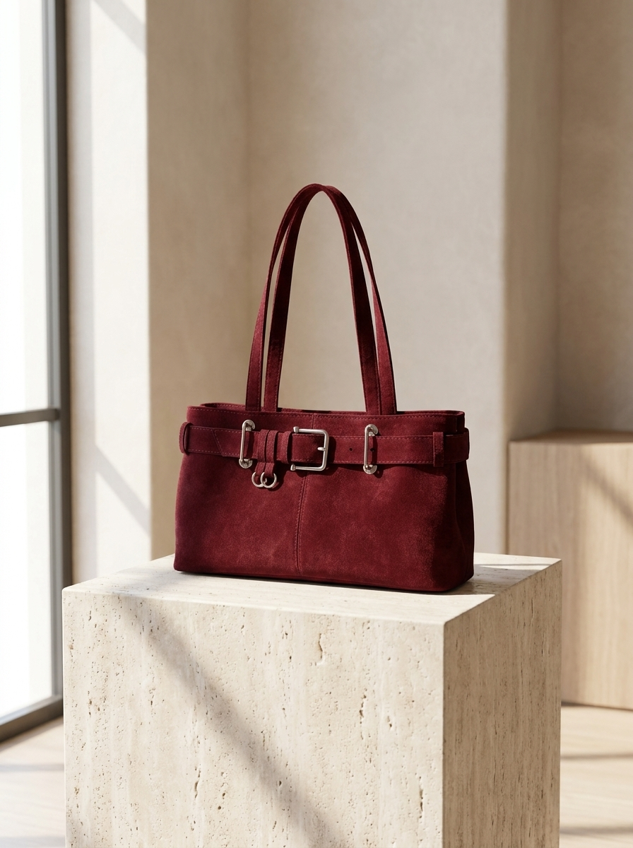 Nora Vintage Suede Shoulder Bag
