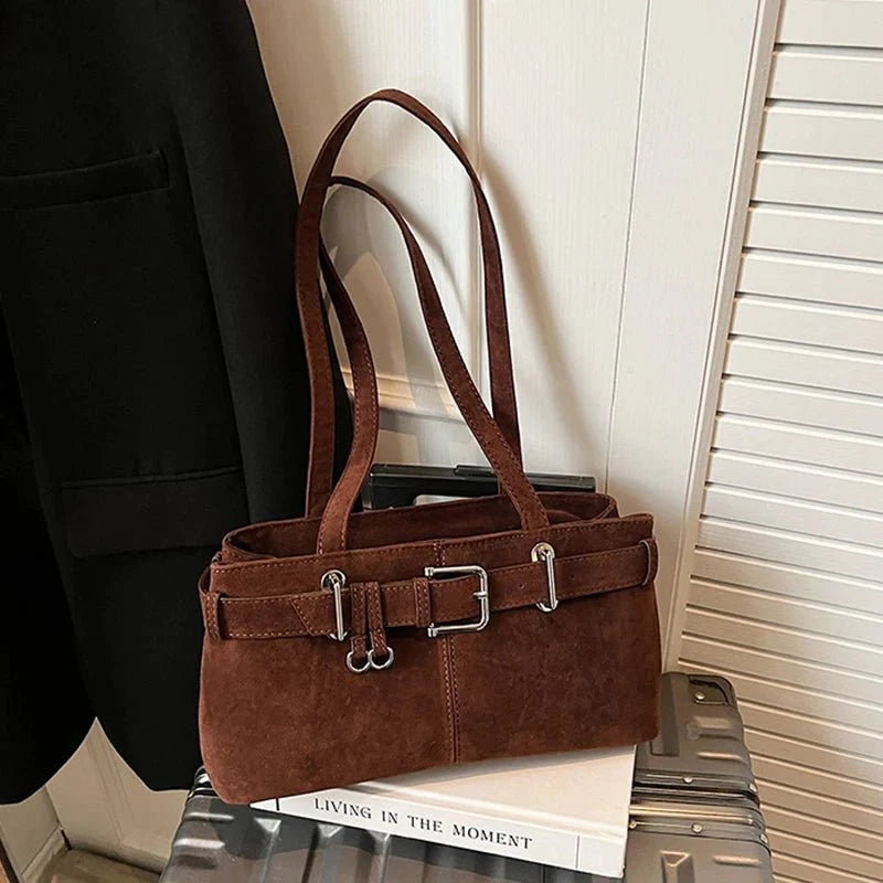 Nora Vintage Suede Shoulder Bag