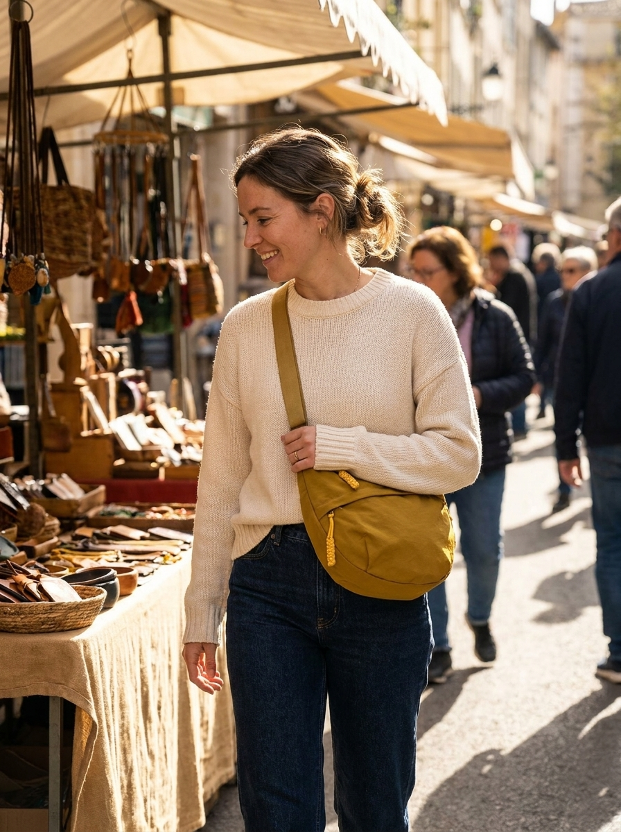 Nova Lightweight Crescent Shoulder Bag