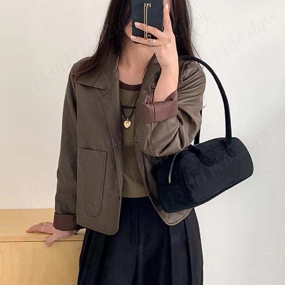 Pauleen Suede Baguette Shoulder Bag