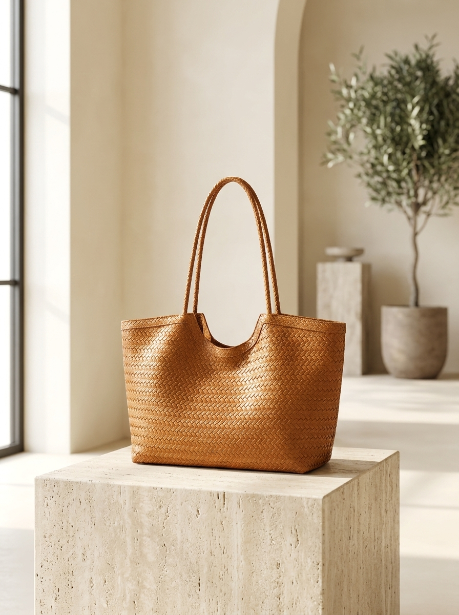 Riona Woven Everyday Tote Bag