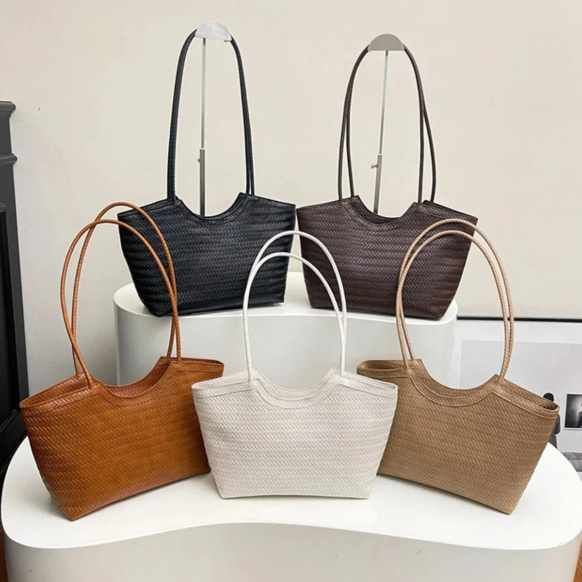 Riona Woven Everyday Tote Bag