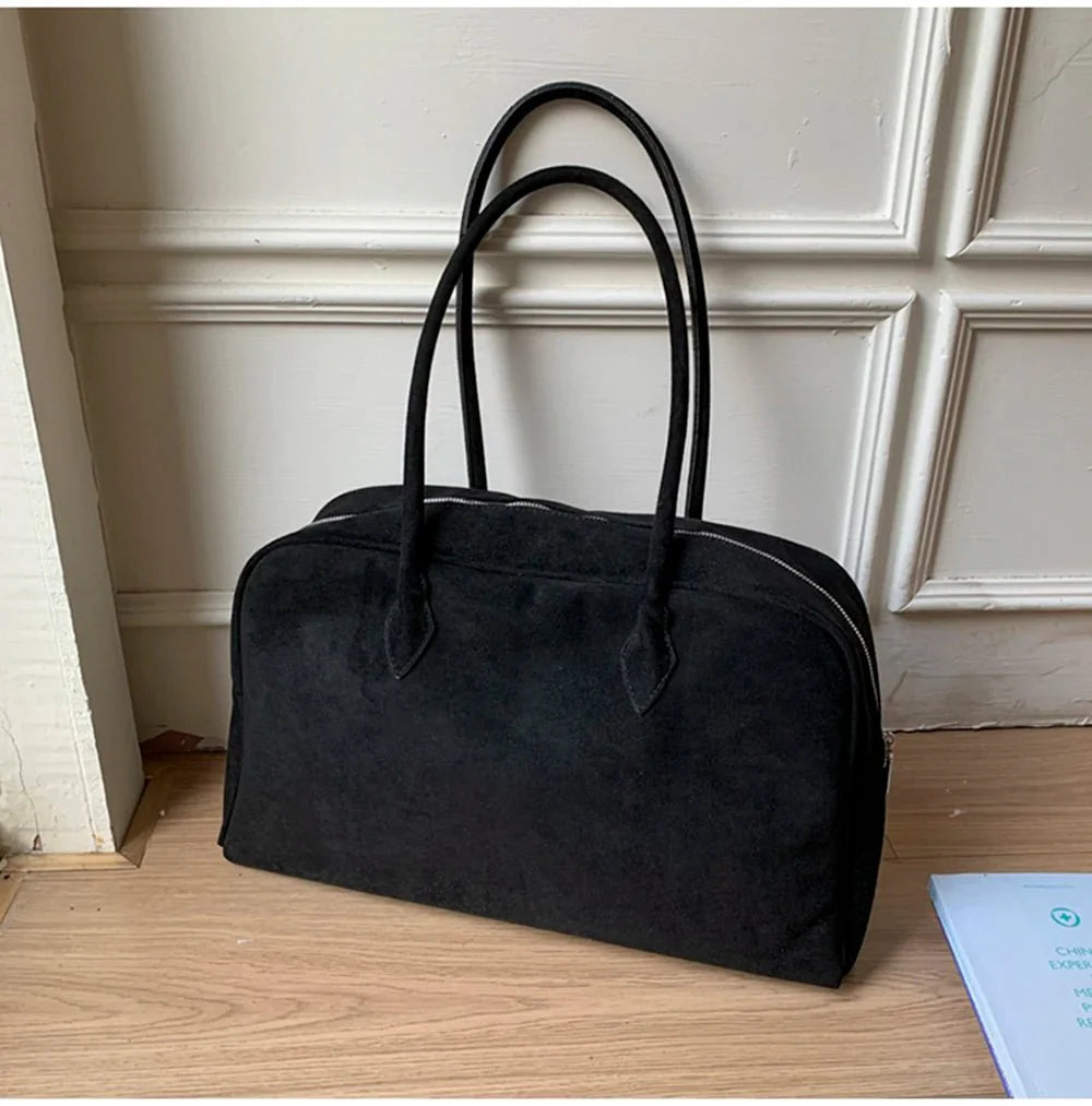 Sophie Suede Carryall Shoulder Bag