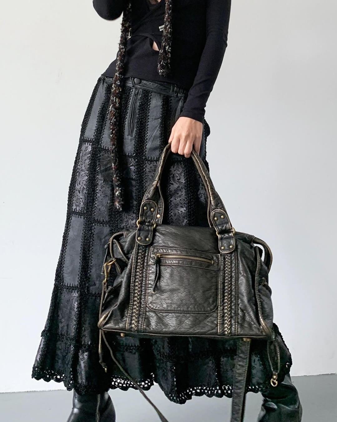 Tanja Vintage Leather Shoulder Bag