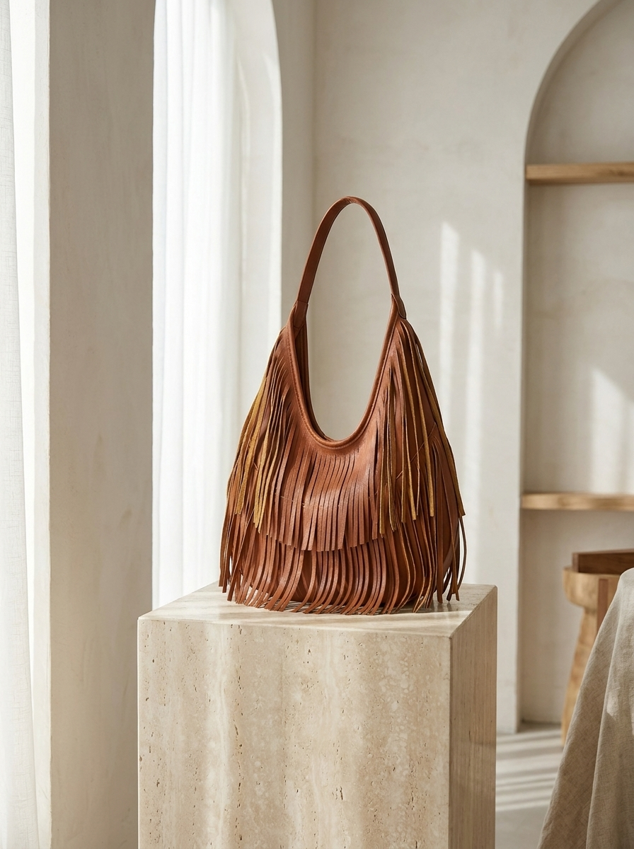 Tatiana Fringe Hobo Shoulder Bag
