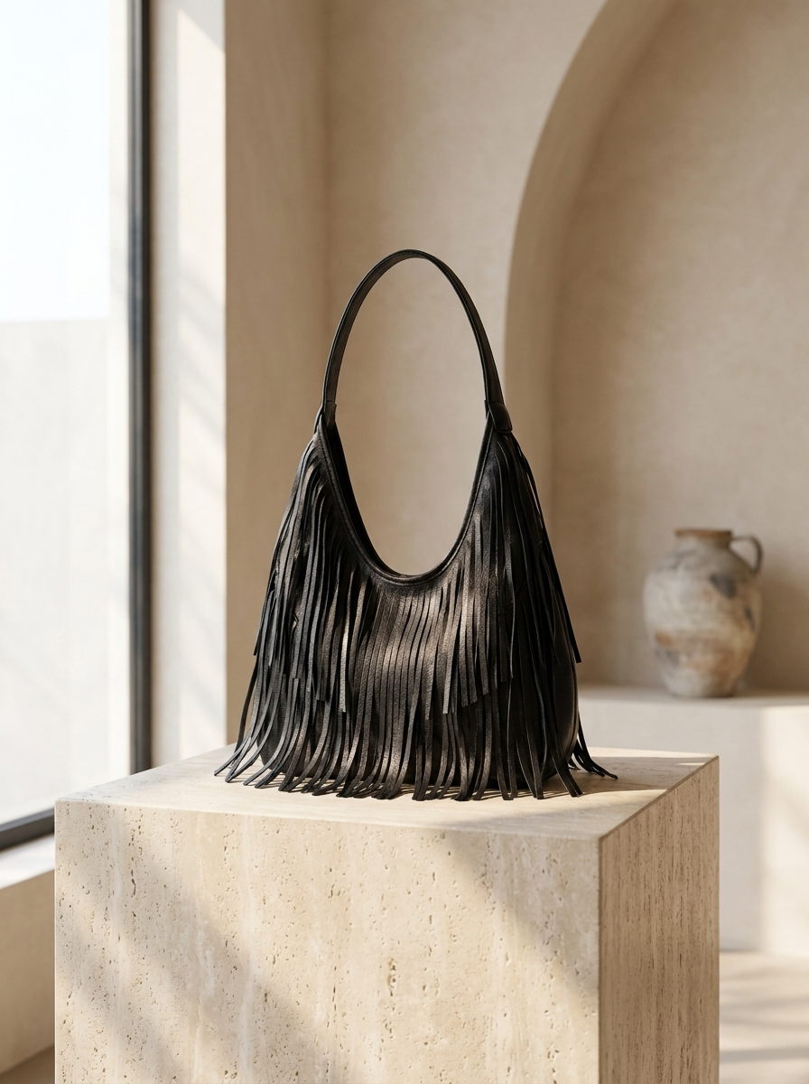 Tatiana Fringe Hobo Shoulder Bag
