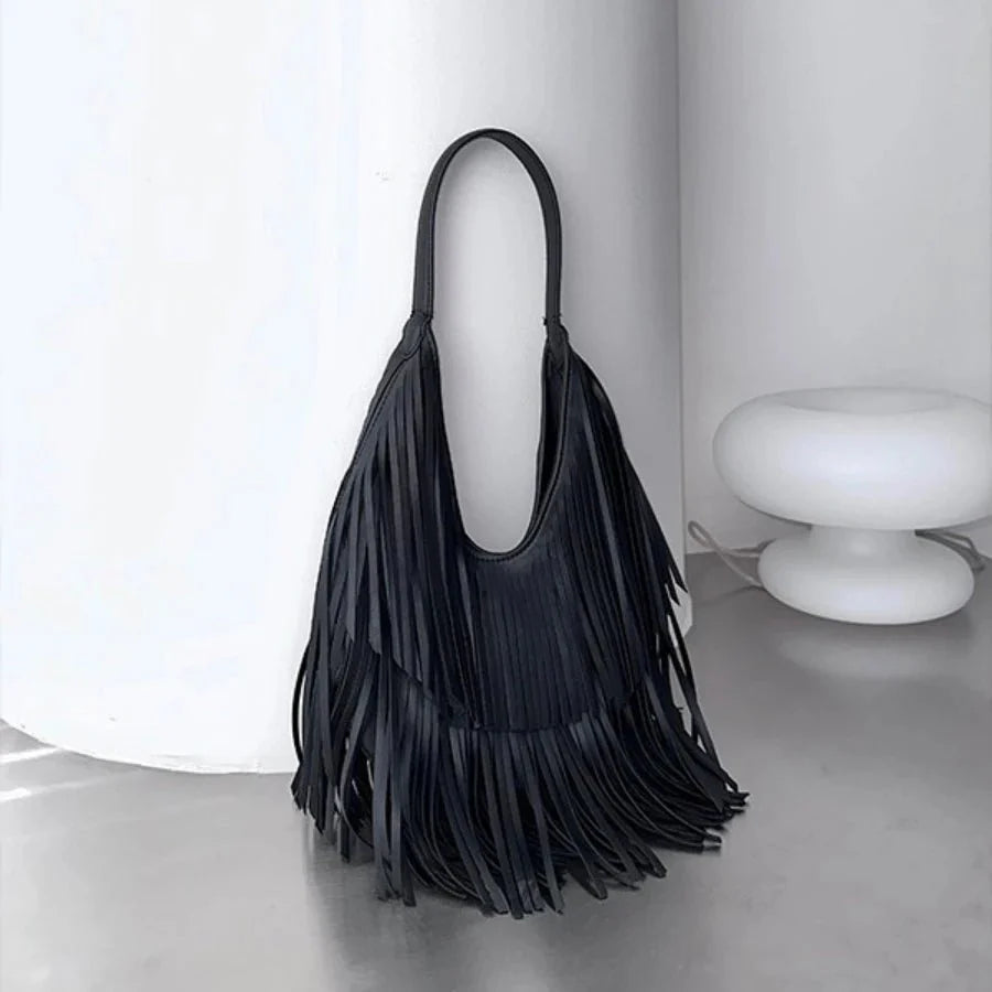 Tatiana Fringe Hobo Shoulder Bag