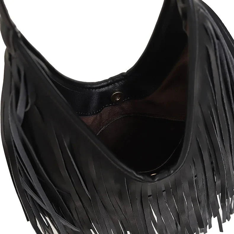 Tatiana Fringe Hobo Shoulder Bag
