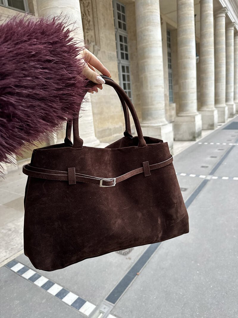 Valentina Suede Carryall Handbag