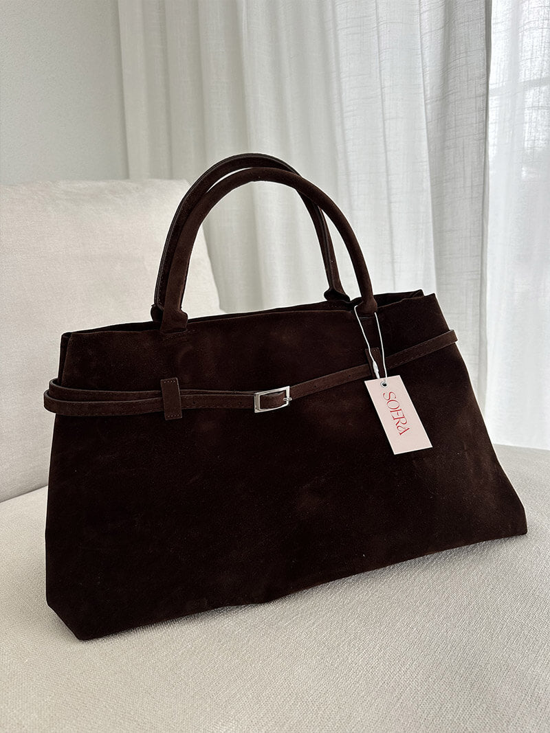 Valentina Suede Carryall Handbag