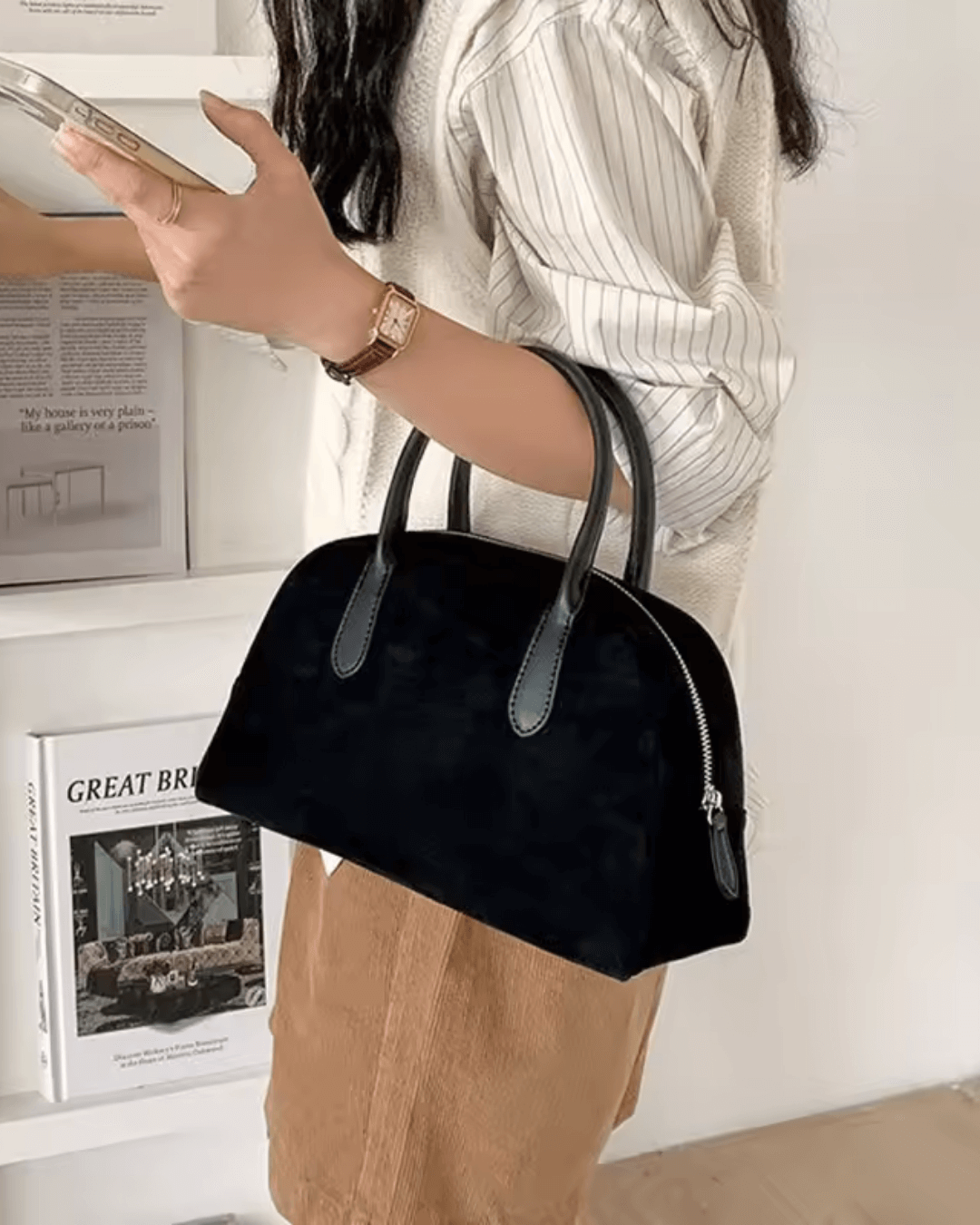 Vivienne Suede Elegance Handbag