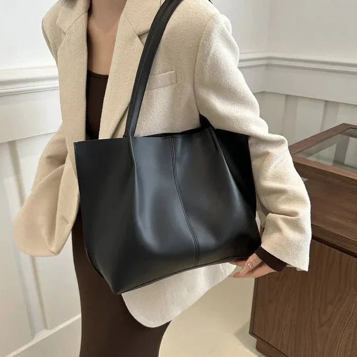 Eleanor oversized faux leather tote bag