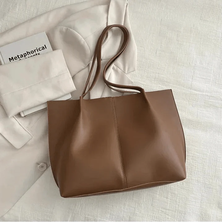 Eleanor oversized faux leather tote bag