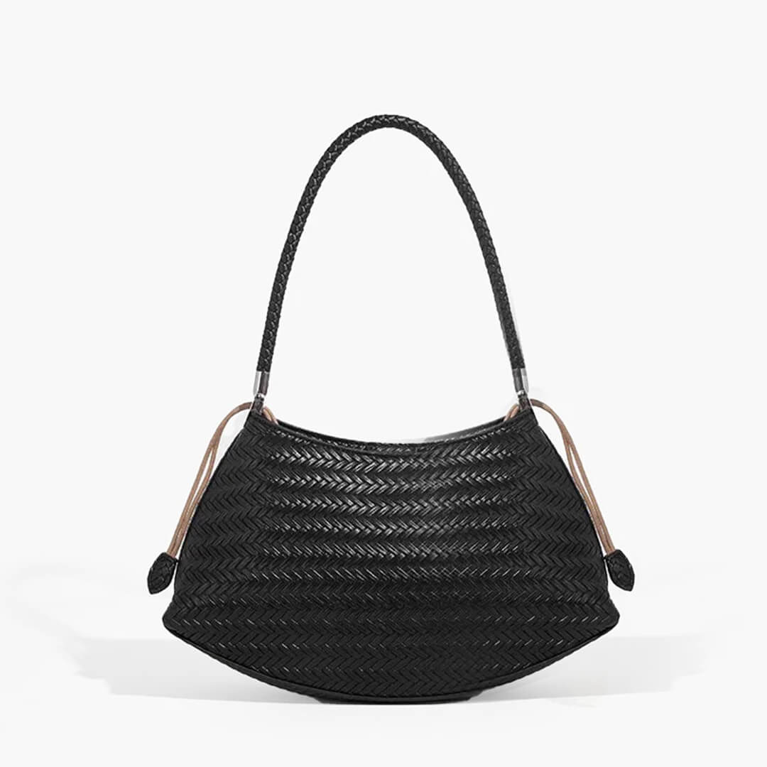 Alya Woven Crescent Shoulder Bag