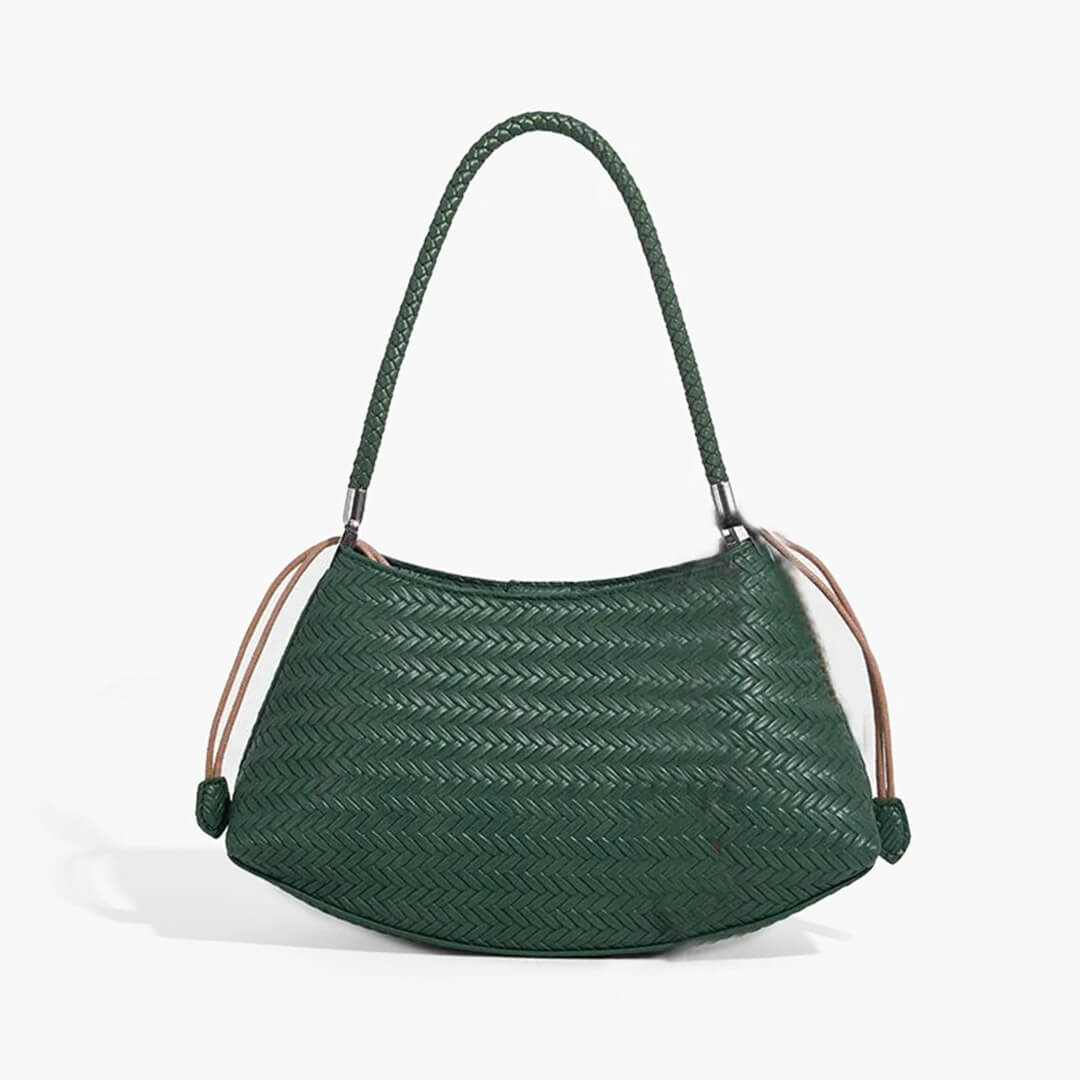 Alya Woven Crescent Shoulder Bag