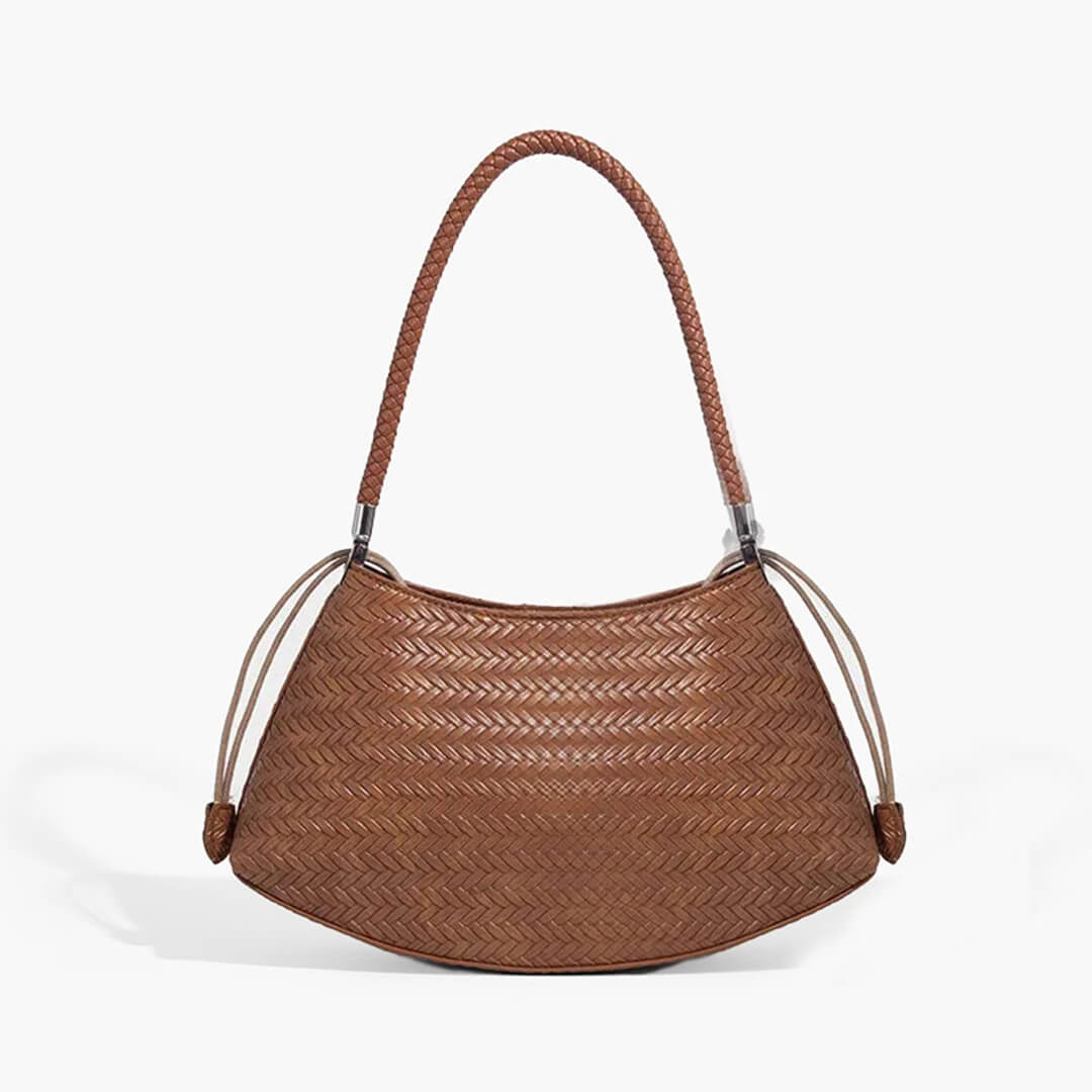 Alya Woven Crescent Shoulder Bag